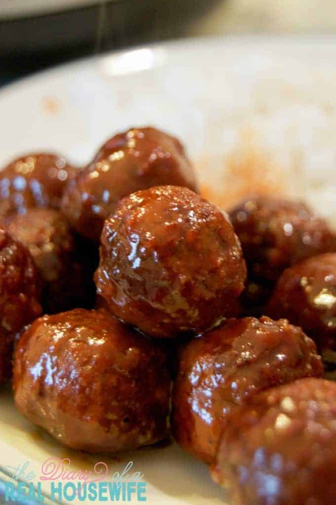 A close-up of meatballs