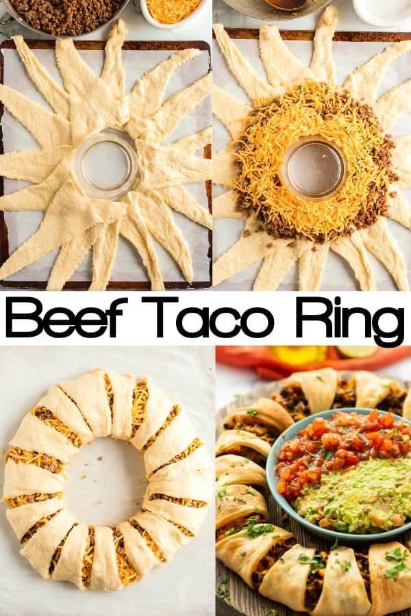 pictorial steps to make a beef taco ring