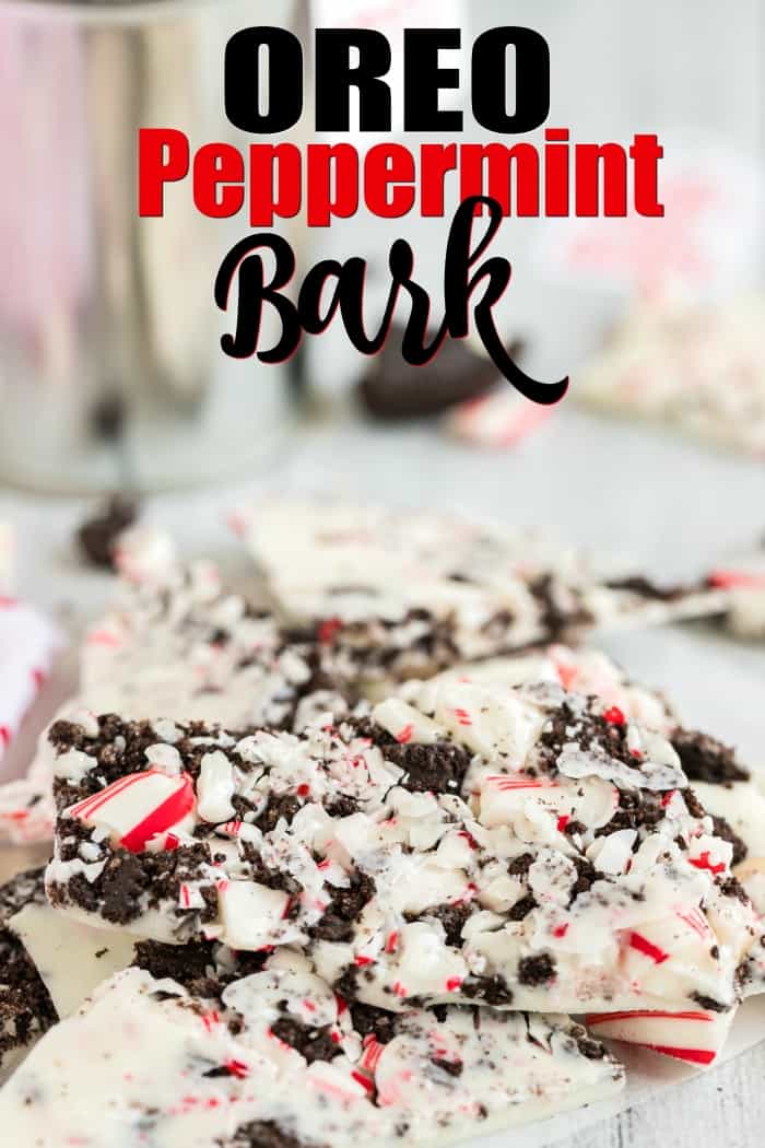 White Chocolate Oreo Peppermint Bark - Only 3 Ingredients & NO Baking!