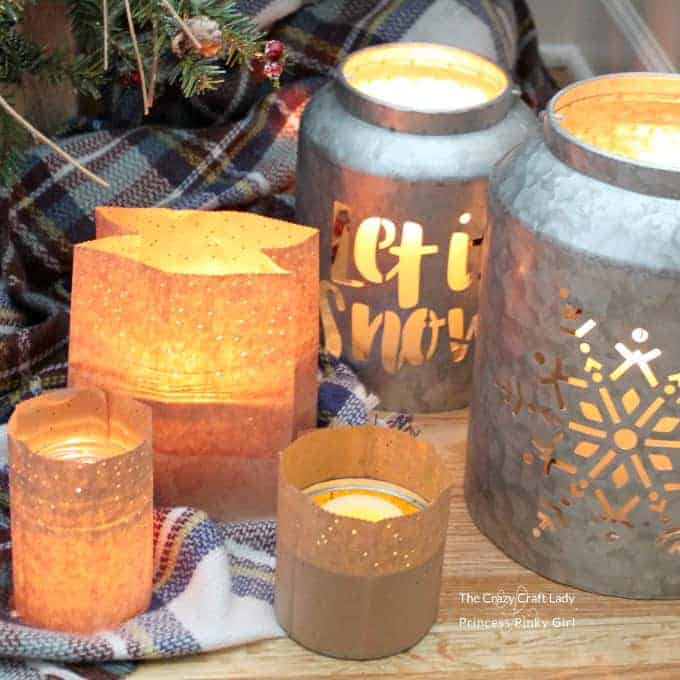 Easy DIY Paper Bag Luminaries - Handmade Farmhouse