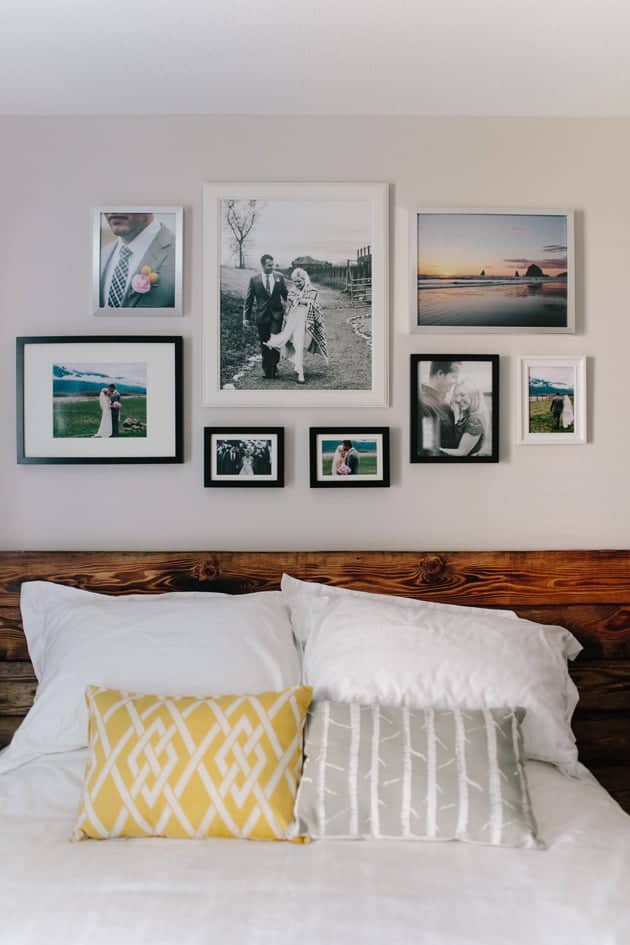 Bedroom Photo Galler Wall by Jame Delaine | Stunning gallery wall ideas!