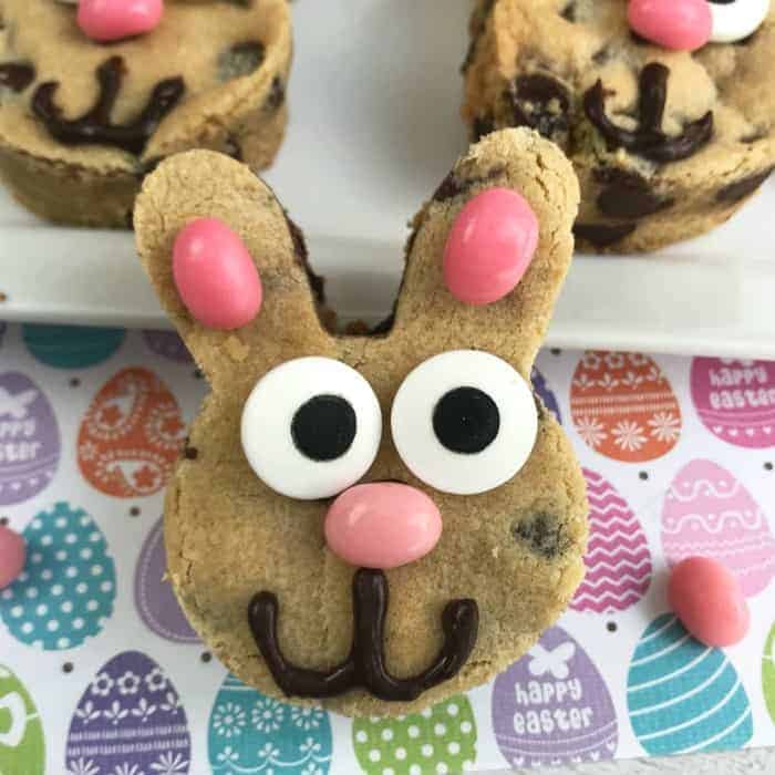 Chocolate Chip Pan Cookie Recipe : Spring Peeps Bunny Cookie