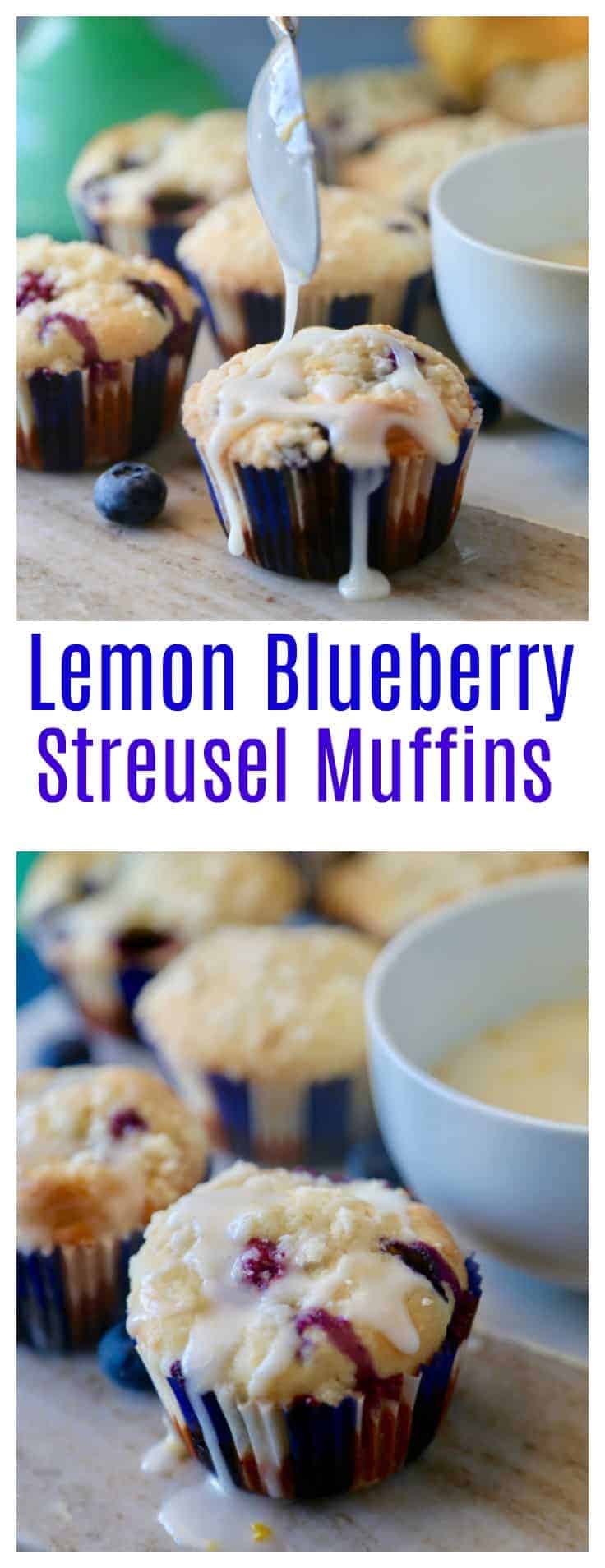 Lemon Blueberry Streusel Muffins