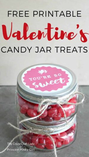 Valentine Candy Mason Jars - Princess Pinky Girl