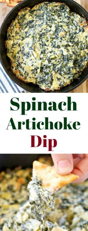 Spinach Artichoke Dip (baked or crockpot) - Princess Pinky Girl