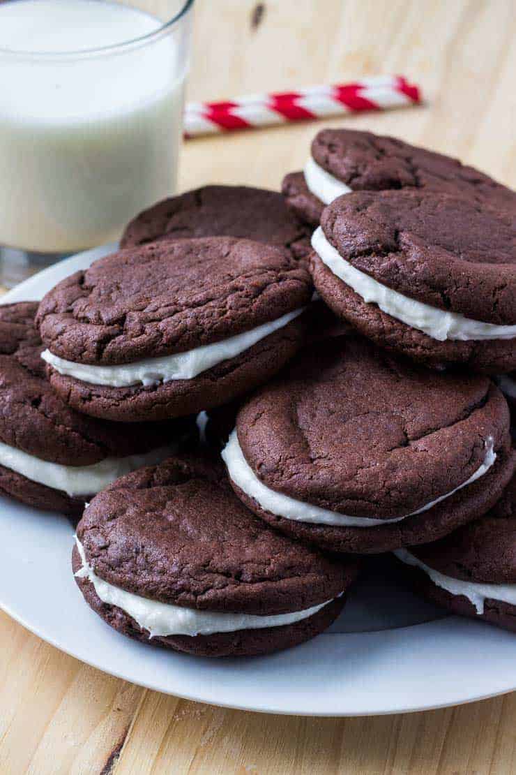 Fudgy, soft Oreo cookies made with cake mix. 