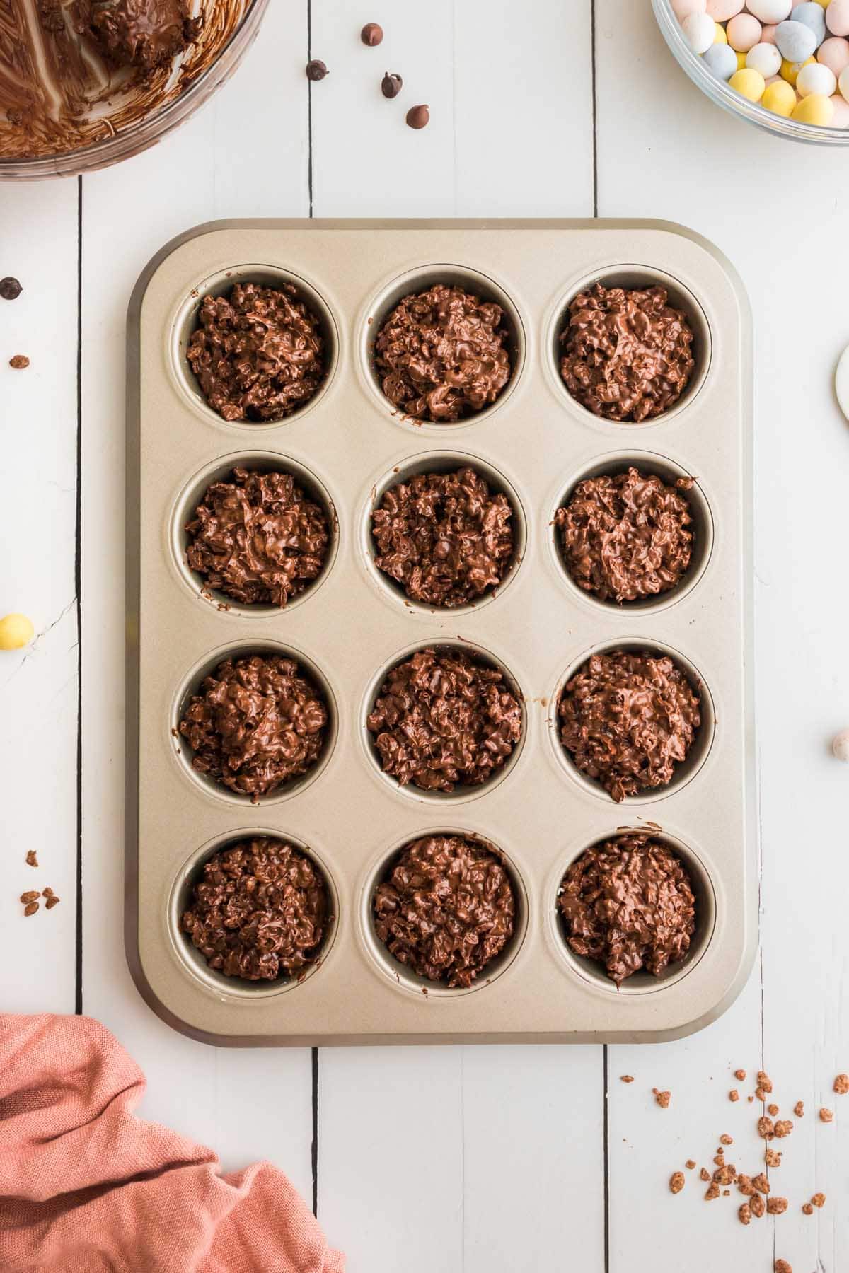 place in muffin tin