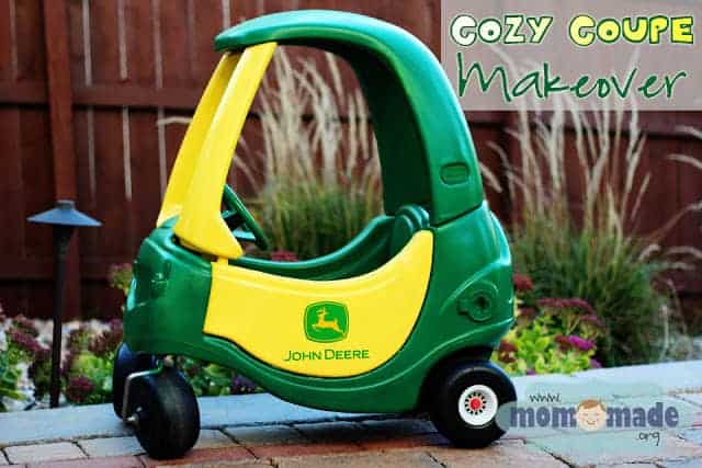 A kids cozy coupe car