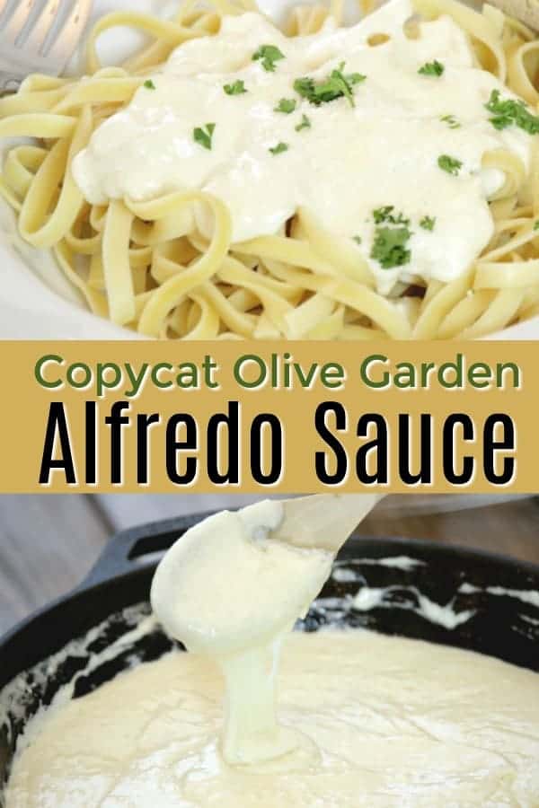 The best Copycat Olive Garden Alfredo Sauce - even better with chicken