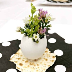 Eggshell vase with spring flowers square feature image