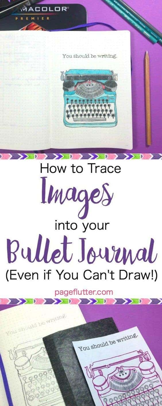 Bullet Journal Essential- Typewriter Font with ruler Stencil