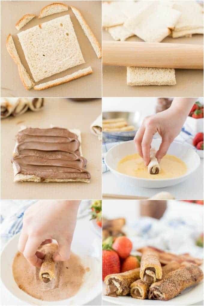 How to make Nutella French Toast Roll Ups