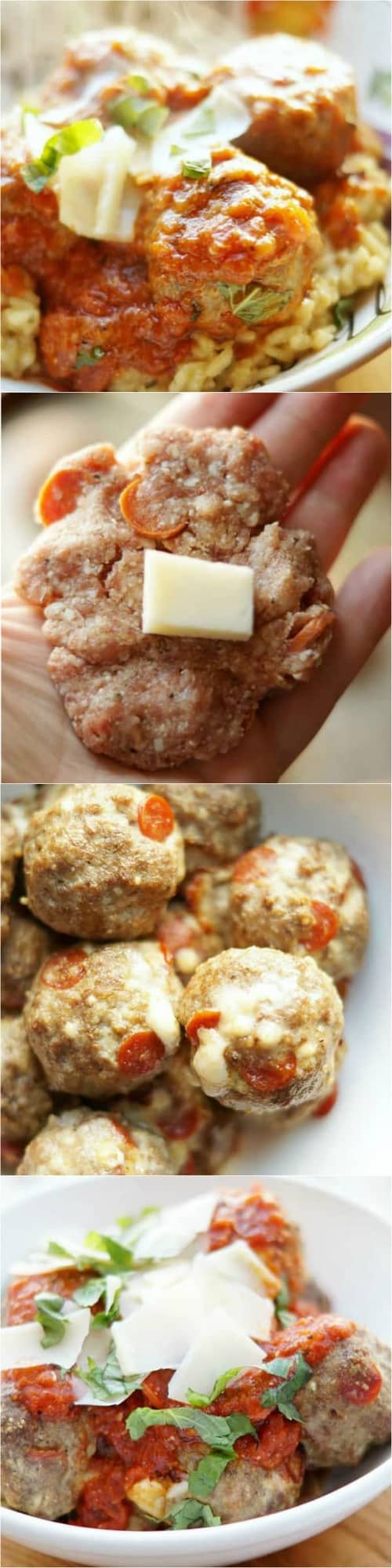 How to make Pizza mozzarella stuffed meatballs