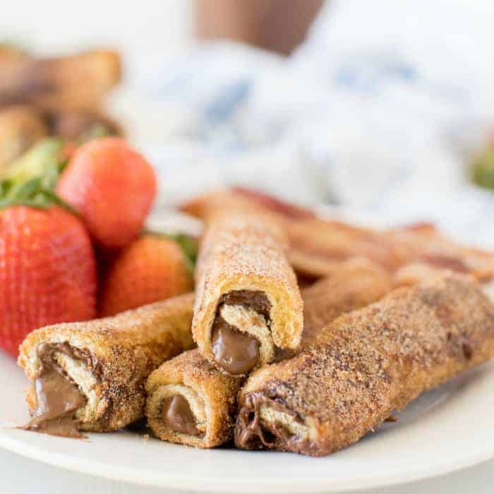 Nutella French Toast Roll Ups