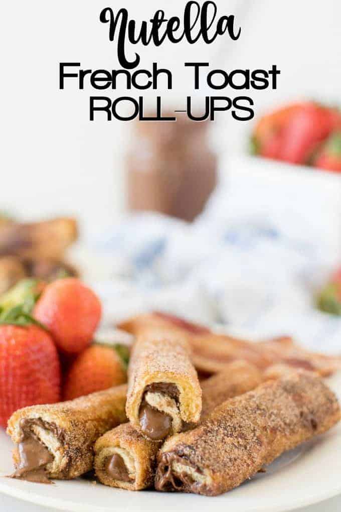 Nutella Roll Ups with Peanut Butter, Cream Cheese, and Cinnamon Sugar