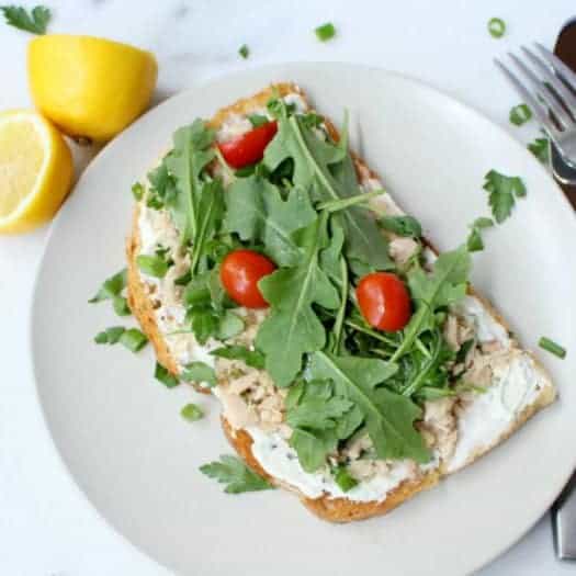 A plate of food on a table