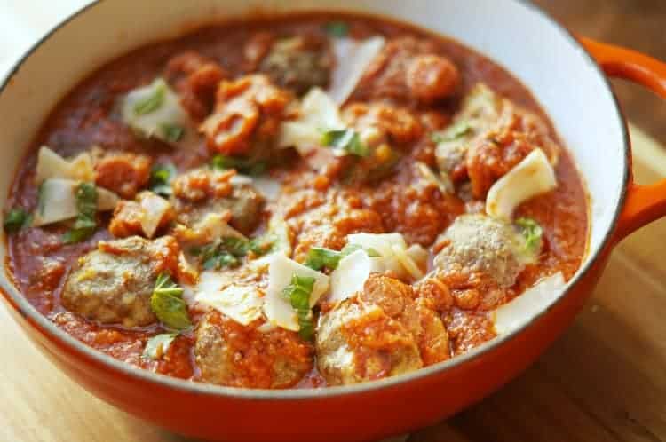 Serve meatballs over rice or pasta