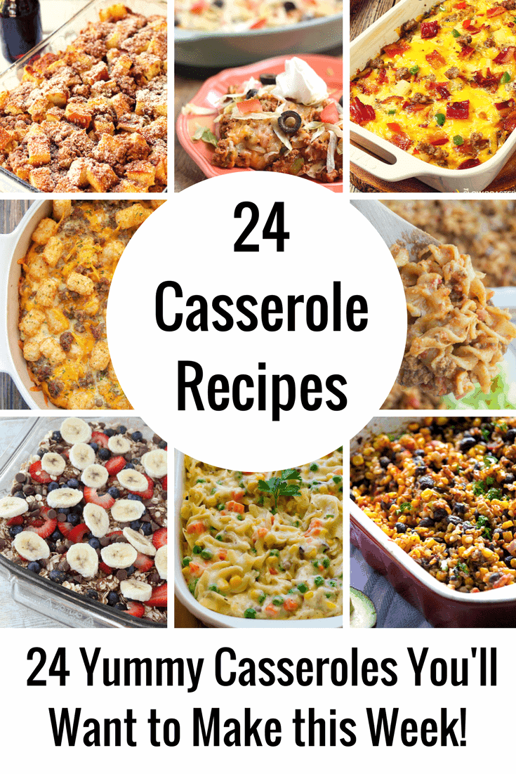 A Pinterest image for casserole recipes