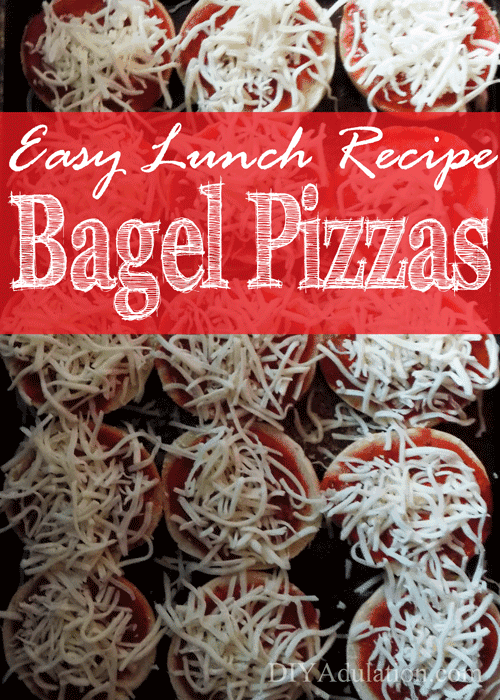 Easy Lunch Freezer Bagel Pizzas by DIY Adulation | Easy and Delicious Make Ahead Meals