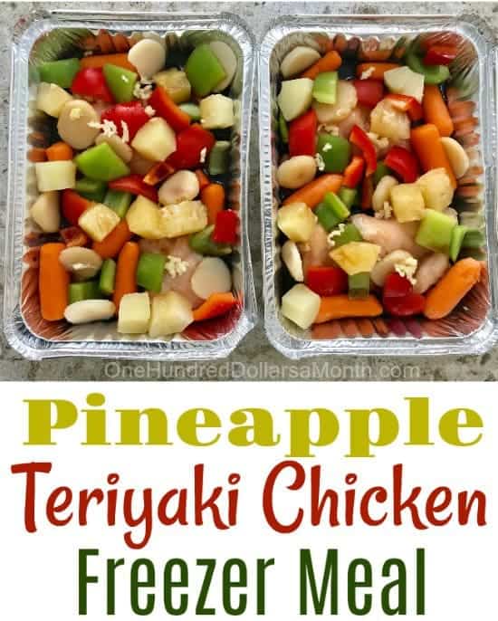 A Pinterest image for a pineapple teriyaki chicken