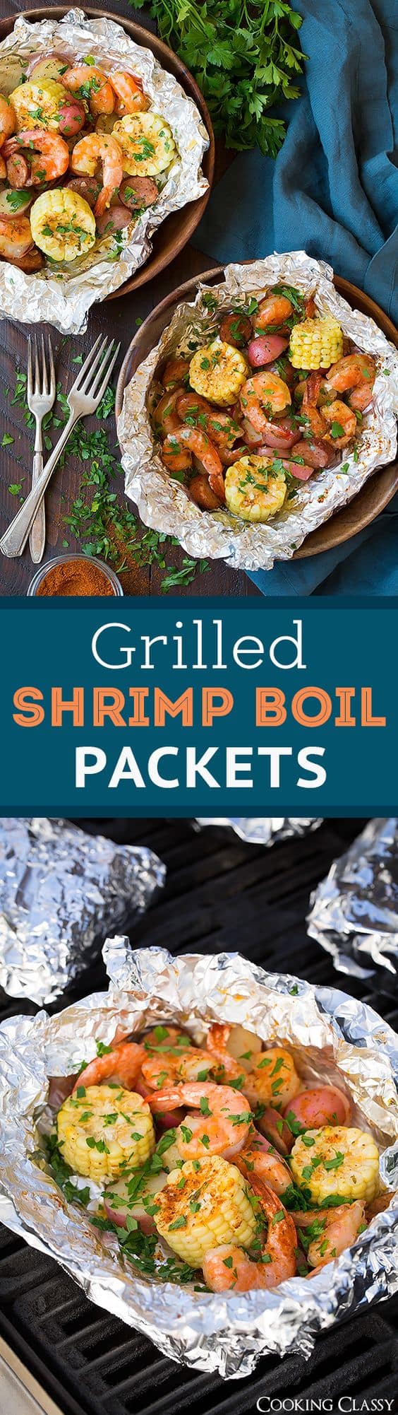 Grilled Shrimp Boil Packets by Cooking Classy | Grilling Hacks and Delicious Recipes