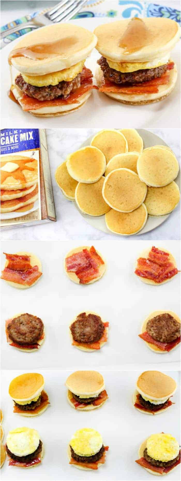 How to make pancake breakfast sliders
