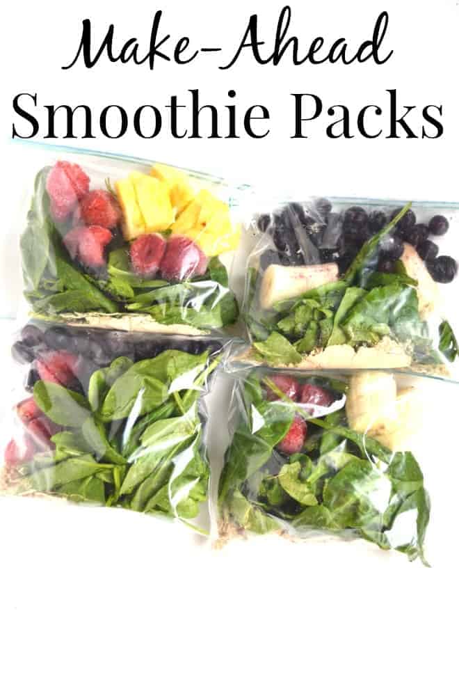 Make Ahead Smoothie Packs by Nutritionist Reviews | Healthy and Delicious Make Ahead Meals