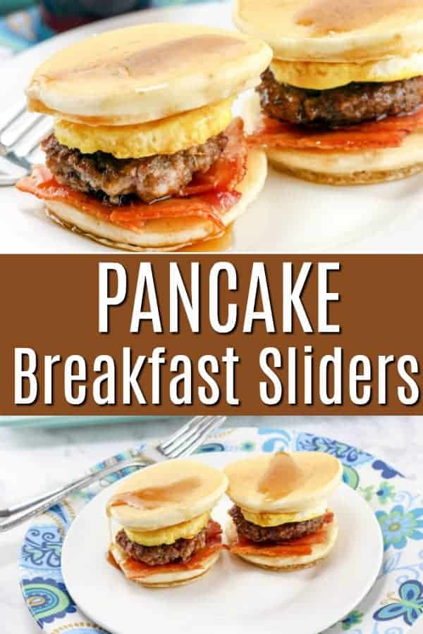 Pancake Breakfast Sliders - pancakes bacon and eggs make the perfect breakfast