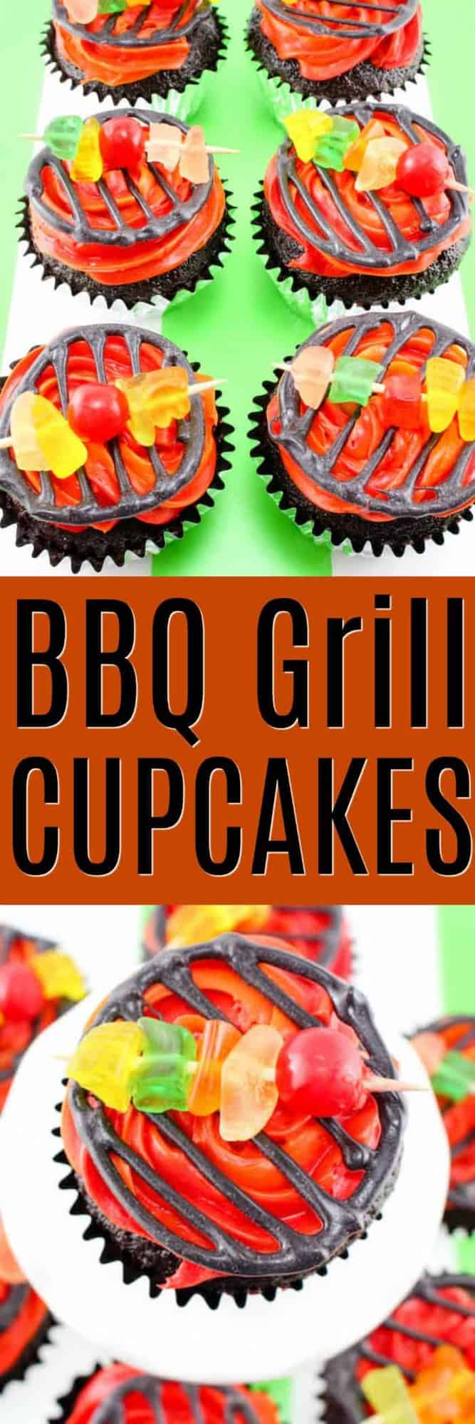 BBQ Grill Cupcakes are the perfect dessert for Father's Day or 4th of July