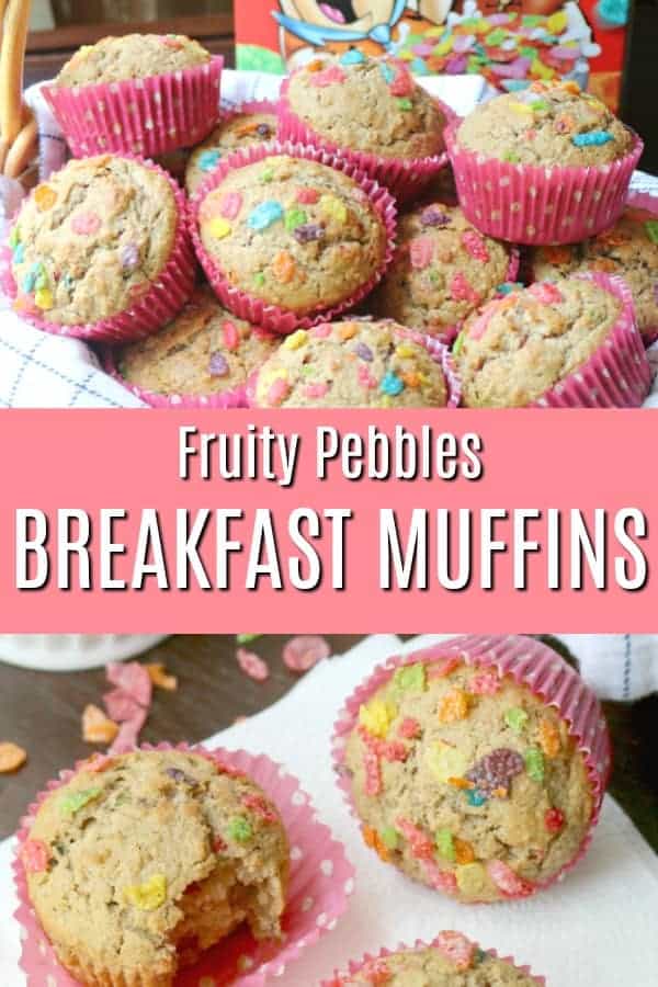 Fruit Pebbles Breakfast Muffins