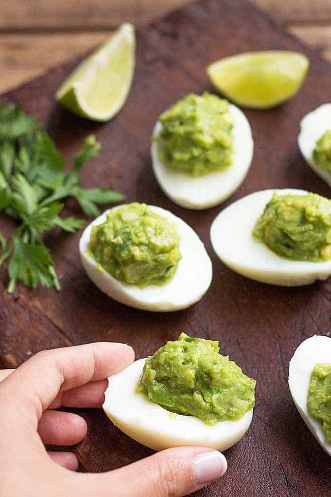 Guacamole Deviled Eggs by Foodal | Entertaining recipes that you will love!