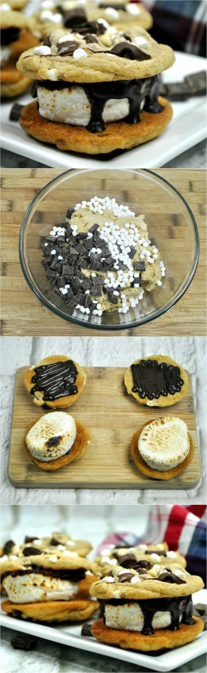 How to Make Chocolate Chip Cookie S'mores
