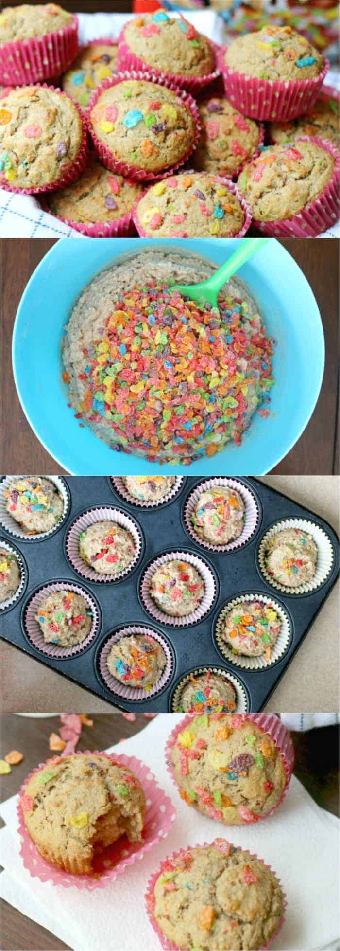 How to make Easy Fruity Pebbles Breakfast Muffins