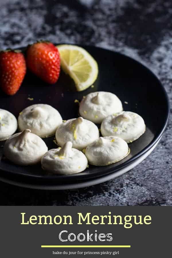 Pinterest graphic for Lemon Meringue Cookies