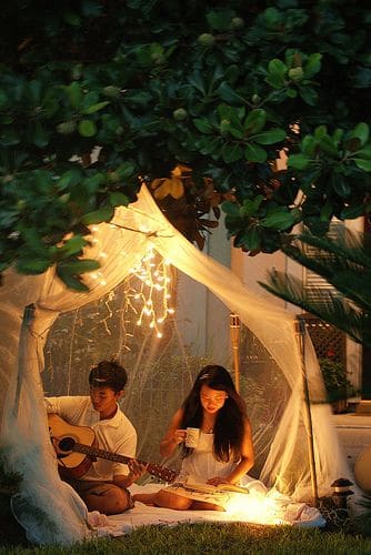 Outdoor Play Tent | Dreamy Outdoor Spaces via Flickr