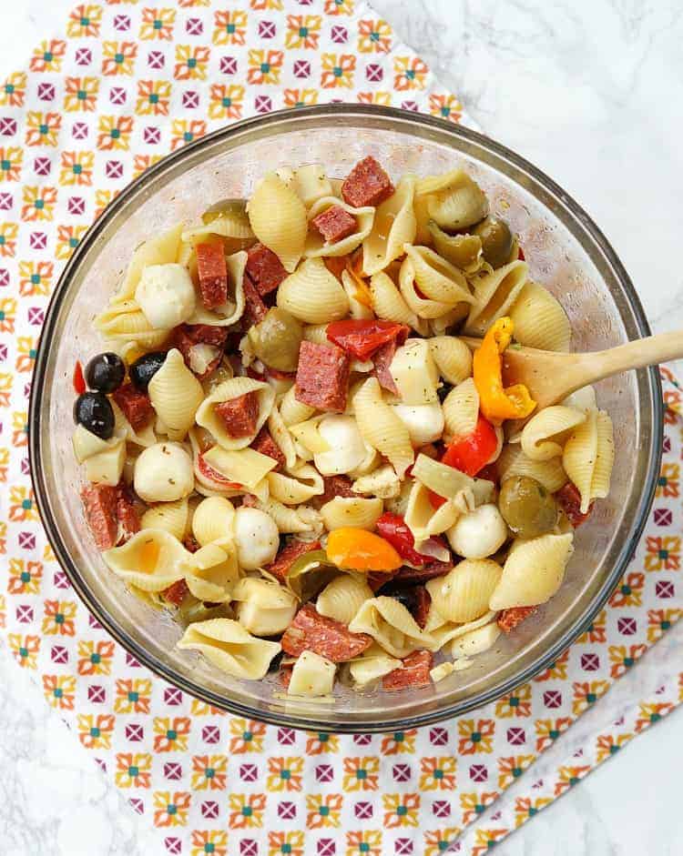 The Easiest Antipasto Pasta Salad Ever!