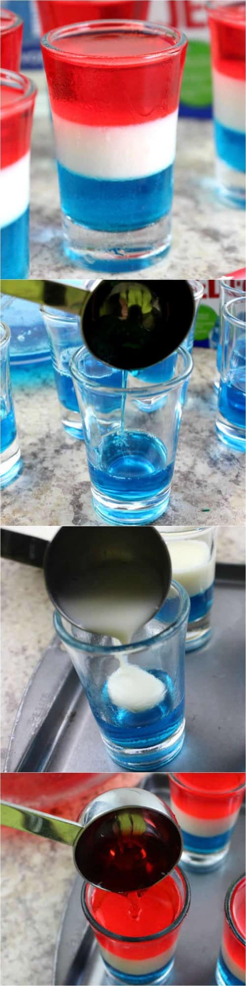 How to make Red White and Blue Layered Jello Shots