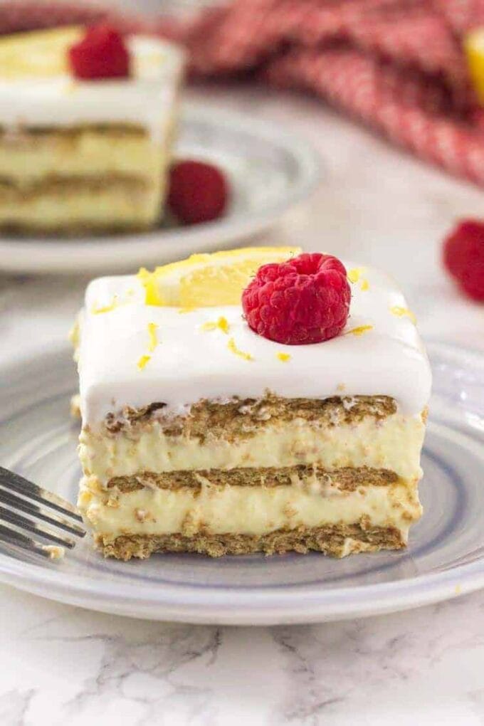 Lemon Icebox Cake No Bake Dessert Princess Pinky Girl