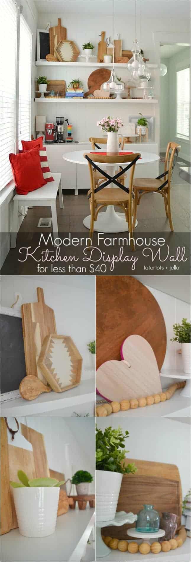 Modern Farmhouse Kitchen Display by Tatertots and Jello | Dreamy Modern Farmhouse Kitchens