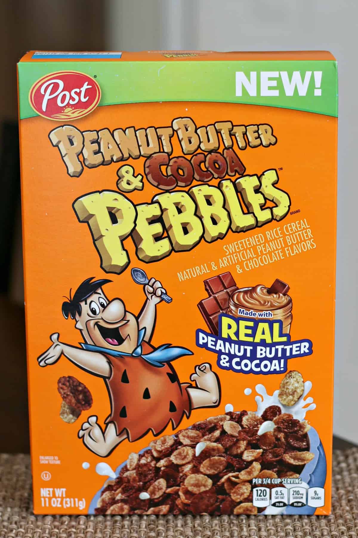 Box of Peanut Butter and Cocoa Pebbles