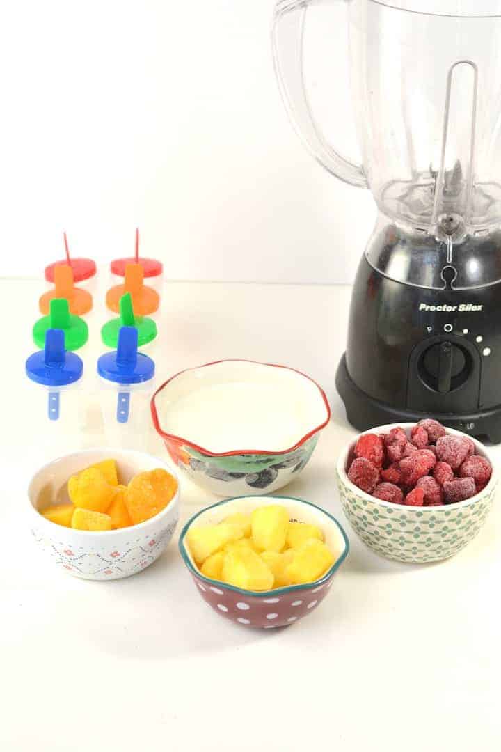 What you need to make fruit smoothie popsicles