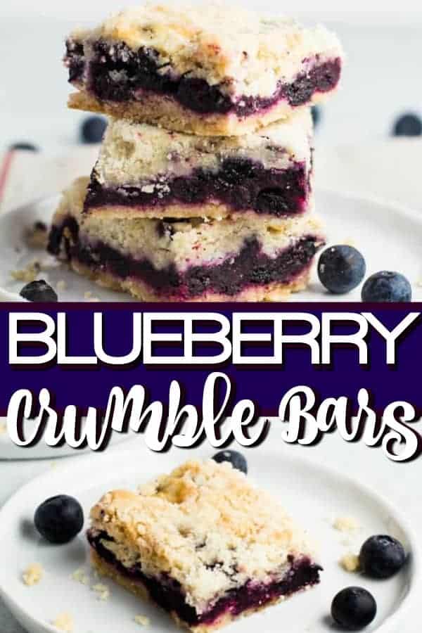 Blueberry Crumble Bars - Blueberry Crumble Bar Pinterest graphic
