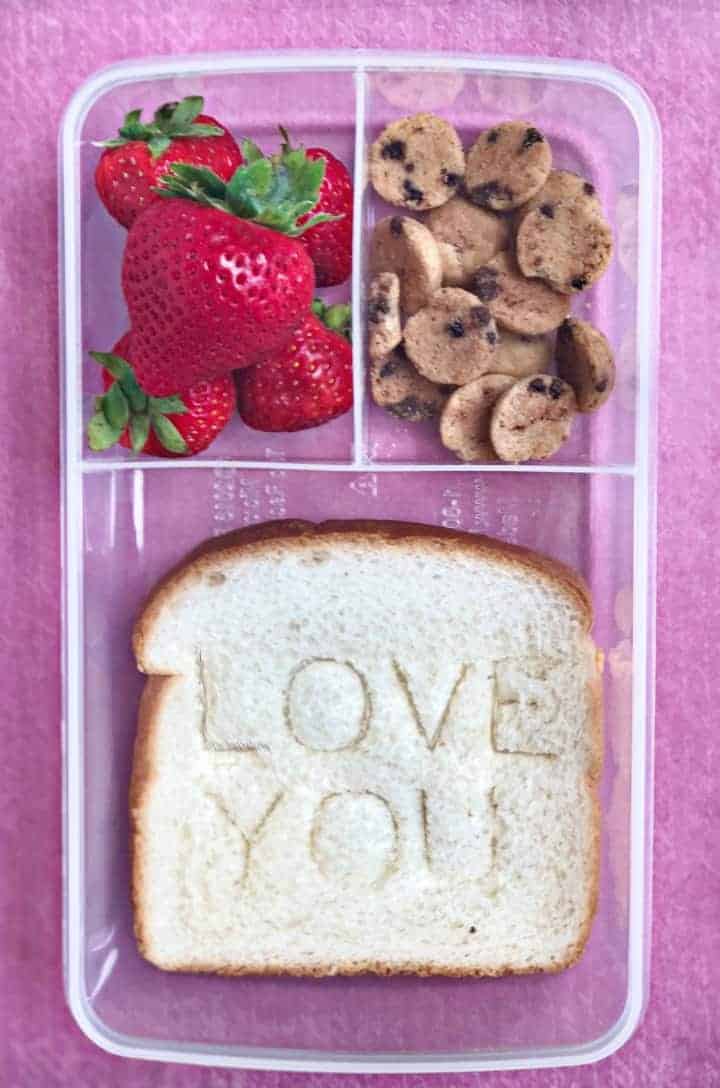 Creative School lunch note sandwich