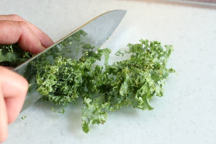 finely chop the kale