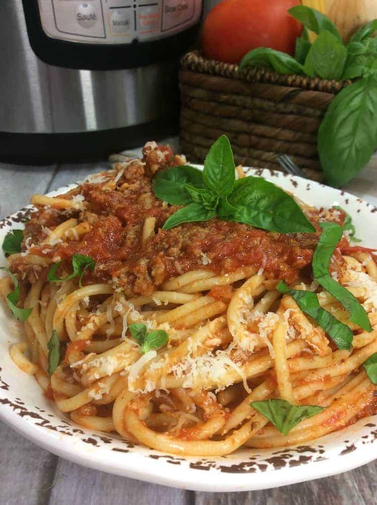 Instant Pot Spaghetti with Meat Sauce