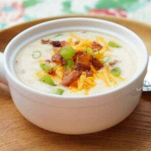 instant pot baked potato soup square featured image
