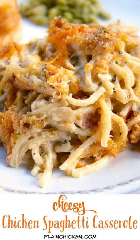 Cheesy Chicken Spaghetti by Plain Chicken | A month's worth of freezer meals!