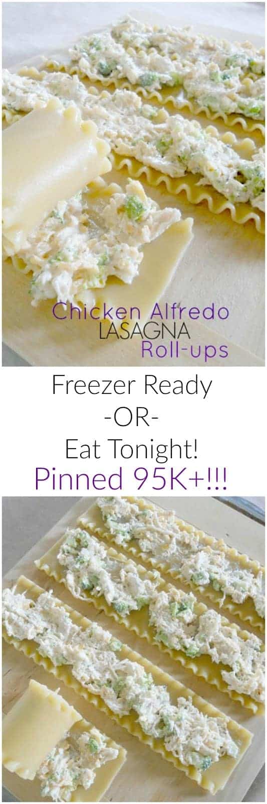 Chicken Alfredo Lasagna Roll Ups by Sweet and Savory Food | 30 Days of Freezer Meals