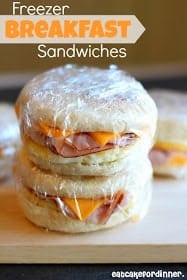 Freezer Breakfast Sandwiches by Eat Cake for Dinner | A month's worth of freezer meals!