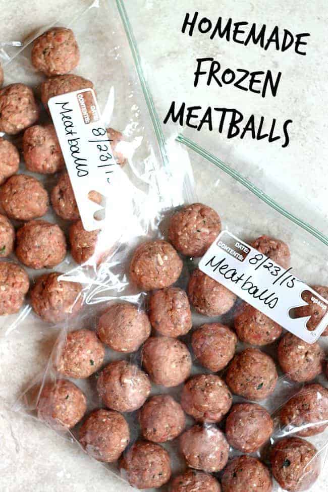 Frozen Meatballs by Belle Vie | 30 Days of Freezer Meals